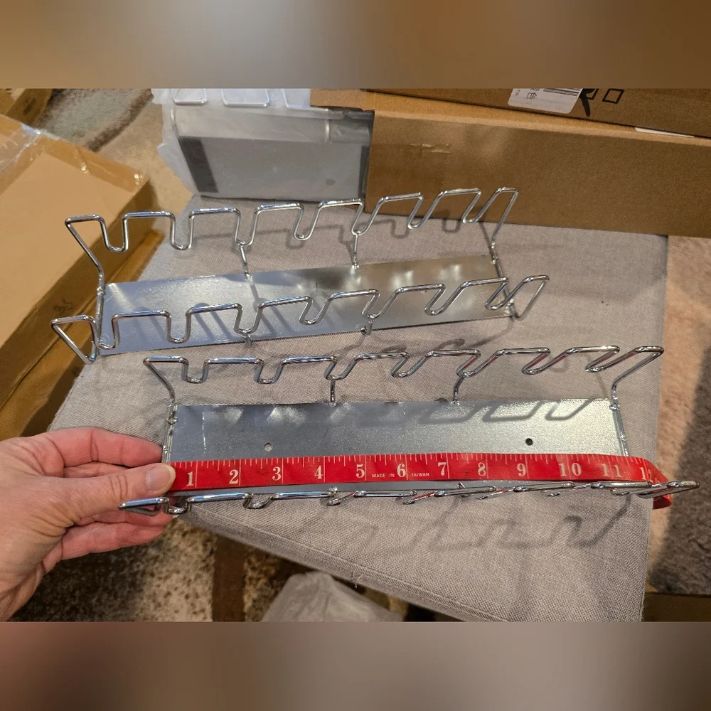 2 Piece Baseball Hat Rack Silver.  2 Sets Available, Price Is For 1 Set Of 2.